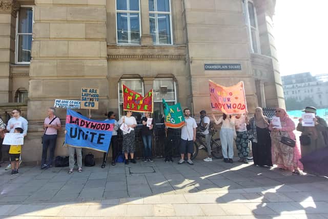 Residents of Ladywood hold demonstration in Birmingham city centre