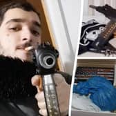 Birmingham gun dealer Jordan Geoghegan posed with lethal weapons in Erdington family home