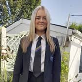 Gabrielle McGowan wearing previously allowed stretch trouser at Beacon Hill Academy