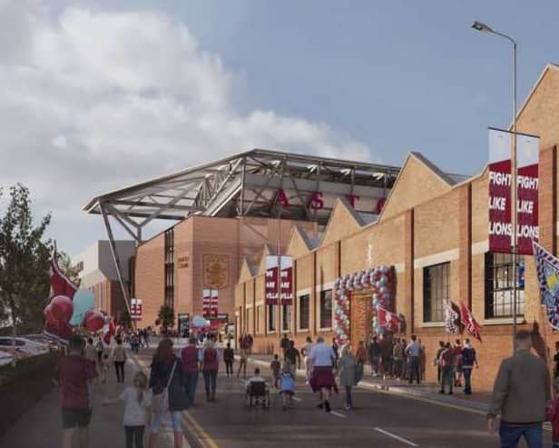 Aston Villa have made design tweaks for their plans to redevelop the North Stand at Villa Park. Credit: Birmingham City Council via Aston Villa FC