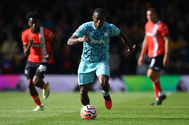 Jean-Ricner Bellegarde saw red against Luton Town (Image: Getty Images)