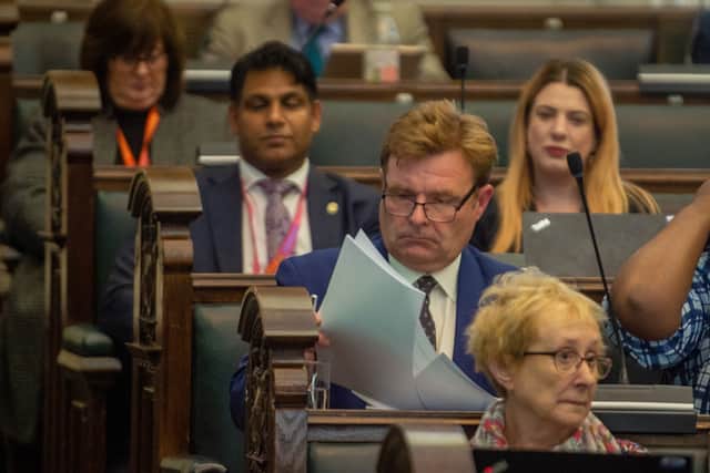 Birmingham City Council leader John Cotton at an extraordinary meeting to approve ‘bankruptcy' notice and spending cuts