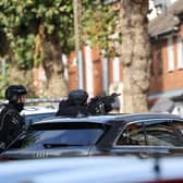 Armed police have surrounded a property at Osborn Road, Sparkbrook in Birmingham after a man barricaded himself inside