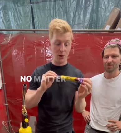 Brothers use blow torch to try to melt a Cadbury Flake