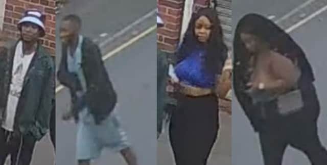 Taxi driver assaulted and West Mids Police are looking to speak to these four people (Photo - WMP)