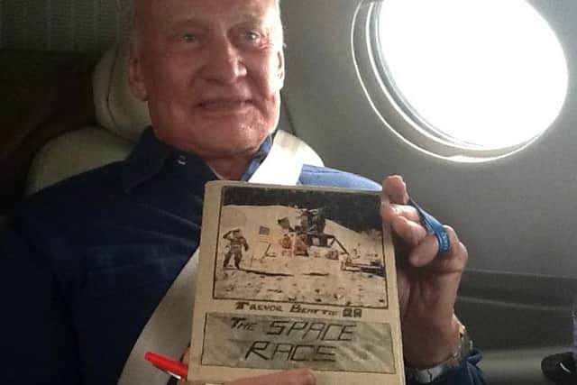 Buzz Aldrin with Trevor’s project 