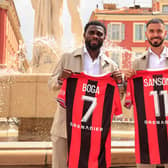 Morgan Sanson (R) is now an OGC Nice player. His three-year association with Aston Villa is over. (AFP via Getty Images)