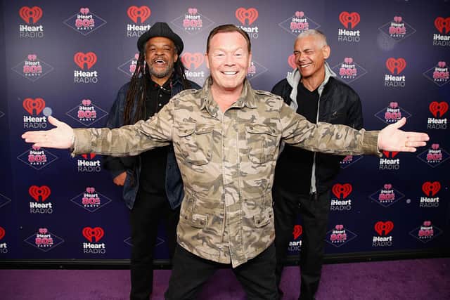 (L-R) Musicians Astro, Ali Campbell and Mickey Virtue (Photo by Kimberly White/Getty Images for iHeartMedia)