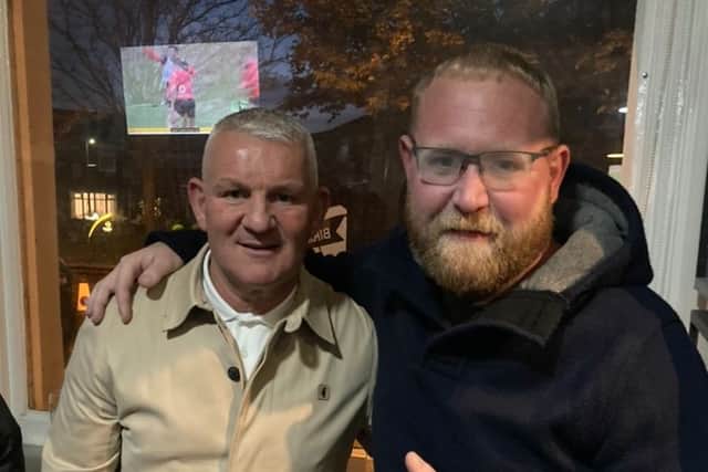 Dean Windass with of of The Roost regulars Chris Taylor (Photo from The Roost)