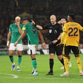 Anthony Taylor was involved in a controversial decision in the Wolves v Newcastle United match on Saturday. (Photo by Matt McNulty/Getty Images)