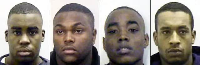 (From left) Marcus Ellis, Michael Gregory, Nathan Martin and Rodrigo Simms (West Midlands Police)