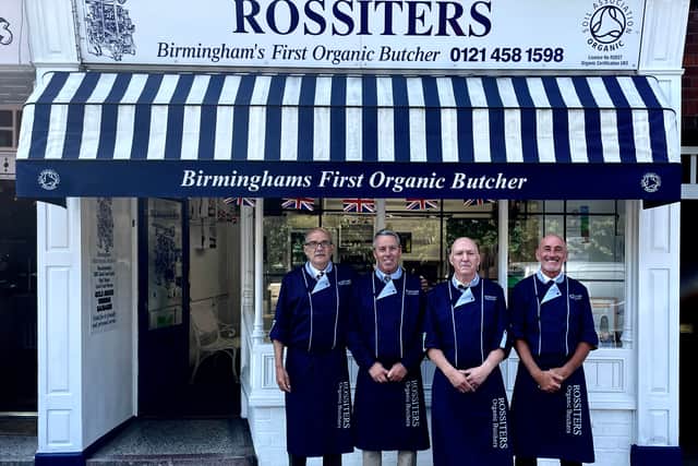 Steve (far right) Melvin, Dave and Lewis of Rossiters Butchers