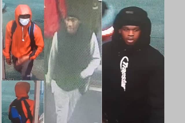 West Midlands Police want to speak to these men after four robberies (Credit - WMP)