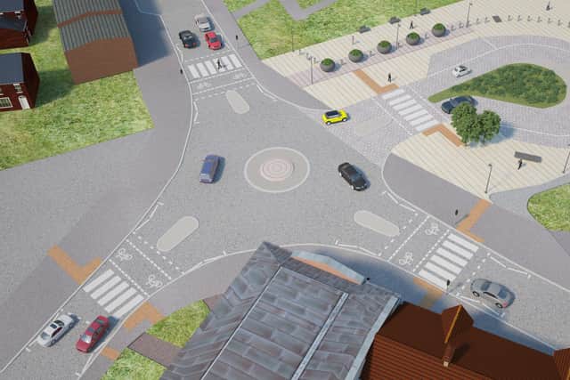 This is what the new roundabout and drop-and-go section could look like outside the new Moseley Village train station which is set to open in 2024