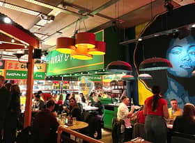 The colourful interior of Turtle Bay on the city centre