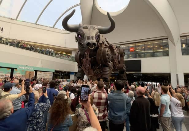 Ozzy the Bull unveiled at Birmingham New Street