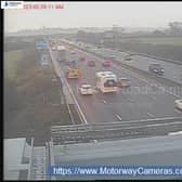 CCTV motorway traffic camera of the M5 Southbound Motorway - J5, Droitwich