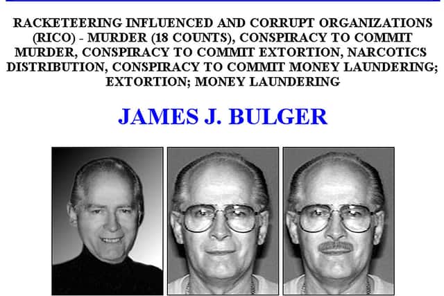 FBI Most Wanted poster for James 'Whitey' Bulger
