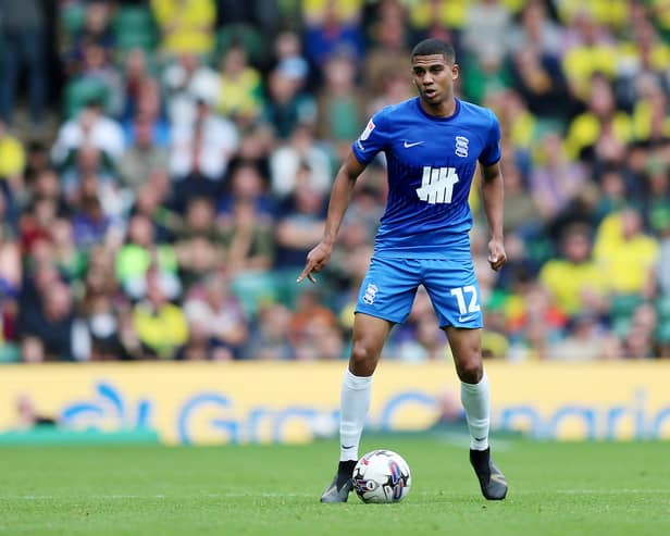 Cody Drameh is on-loan from Leeds United. The Birmingham City defender returned from injury but is ineligible to play against his parent club. (Image: Getty Images)