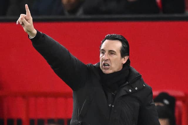 Unai Emery was visibly infuriated on the touchline as Villa crumbled at Old Trafford.
