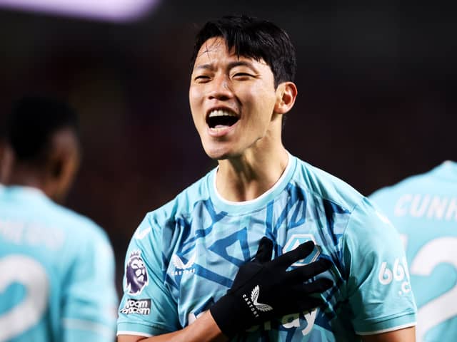 Hwang hee-chan could return for Wolves. He is their joint top scorer and scored a brace against Brentford in December. (Image: Getty Images)