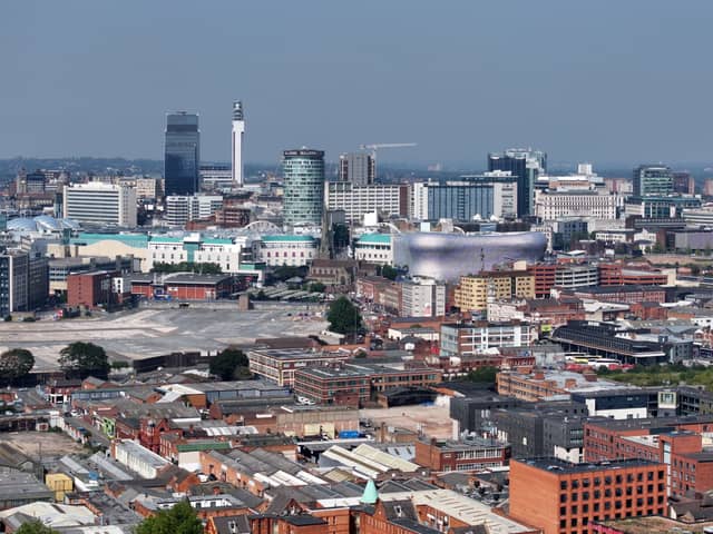 An aerial view of Birmingham 