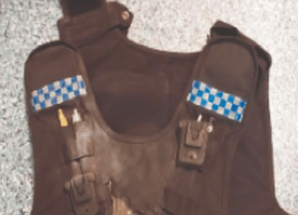 Part of PC Andy Forbes' uniform after the incident. Image: Police Federation of England & Wales