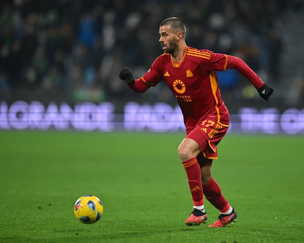 AS Roma defender Leonardo Spinazzola is of interest to Aston Villa. The 30-year-old is out of contract in the summer. (Photo by Alessandro Sabattini/Getty Images)