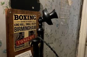Phone booth in the Peaky Blinders room at Escape Live