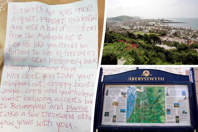 Hate crime probe over note criticising Brumie accent in Wales