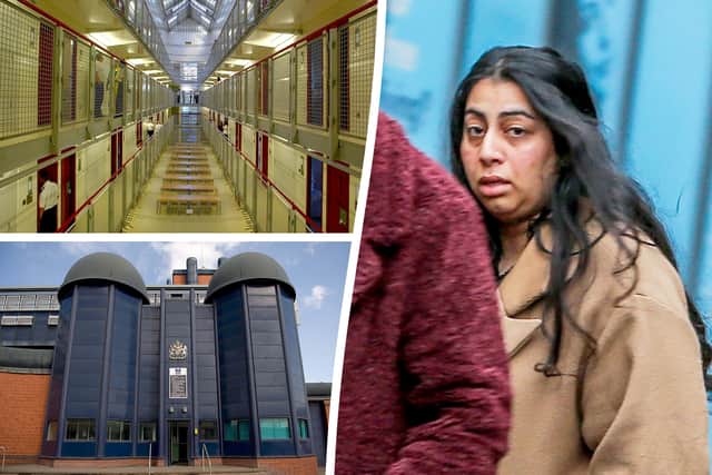 Shania Begum has been jailed after she was caught on camera having sex with inmate Joshua Mullings in a store cupboard at HMP Birmingham
