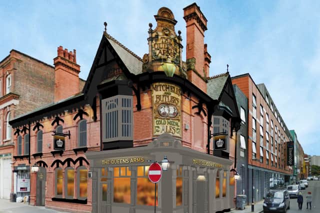 CGI of plans for The Queens Arms pub on Newhall Street in Birmingham city centre