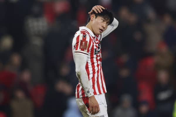 Bae Junho is a doubt for Stoke City against Birmingham City. He missed the game last weekend and has a hip problem. (Image: Getty Images)