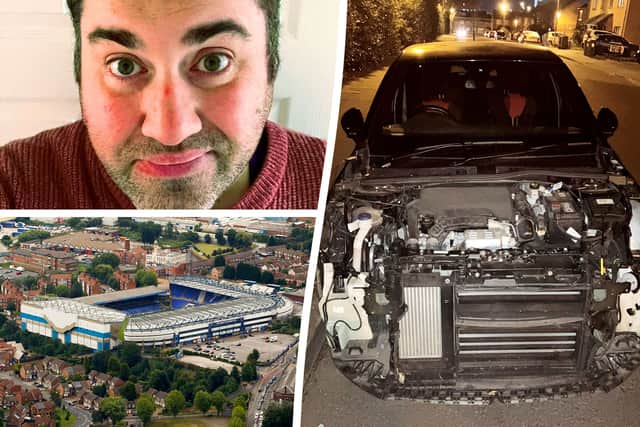 Birmingham City Fan Chris Pugh tells how car cannibals stripped his car while he watched a match at St Andrews