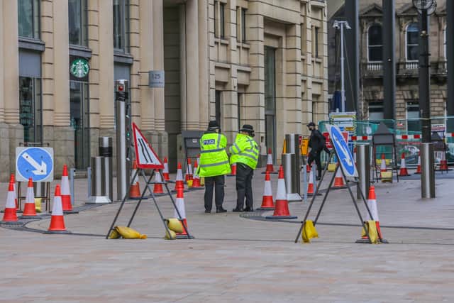 Police presence in Victoria Square, Birmingham, following the fatal stabbing of Muhammad Hassam Ali