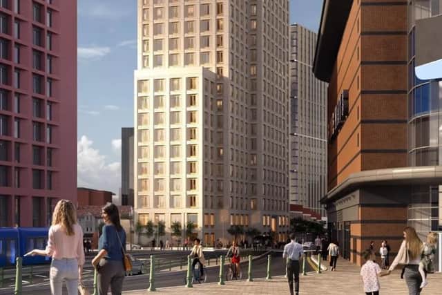CGI of skyscraper plans for 100 Broad Street in Birmingham