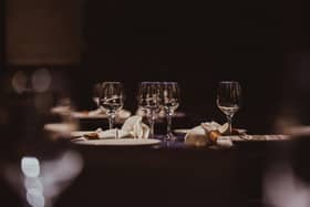 Fine dining stock image