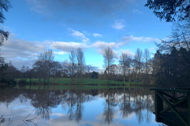 Lake at Pudleston Court in Herefordshire