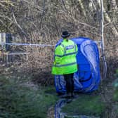 An area off Digby Drive in Marston Green, Birmingham, February 18, 2024, where West Midlands Police have been called to the area following the discovery of human bones