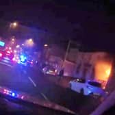 This is the dramatic moment hero police officers saved two residents from a raging fire following a devastating arson attack in Lozells, Birmingham