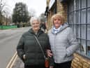 Joan Lidgbird ,84, and Gwen Homes ,81, came to Bourton-on-Water. on a coach