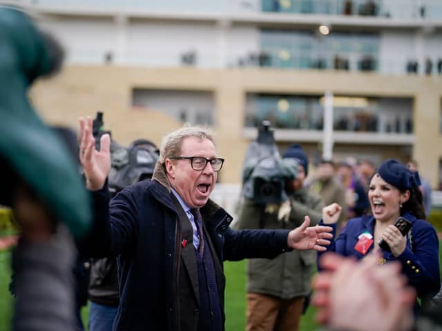 Harry Redknapp was a winner at the Cheltenham festival. The former Birmingham City boss won the TrustATrader Plate Handicap Chase. (Photo by Alan Crowhurst/Getty Images)
