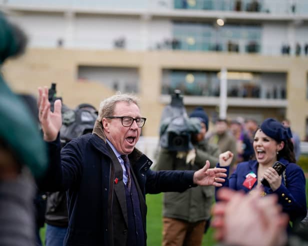 Harry Redknapp was a winner at the Cheltenham festival. The former Birmingham City boss won the TrustATrader Plate Handicap Chase. (Photo by Alan Crowhurst/Getty Images)