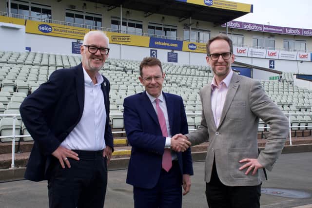 From L-R: Stuart Cain, Chief Executive; Andy Street, Mayor of the West Midlands, and Chair of the WMCA, and Craig Flindall, Chief Operating Officer.