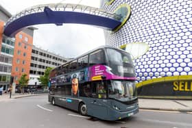 National Express West Midlands bus in Birmingham city centre