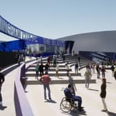 A design of the new fan park set to be built at St Andrew's in the coming months
