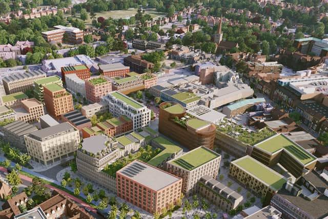 CGI concept design for a redeveloped Mell Square in Solihull town centre