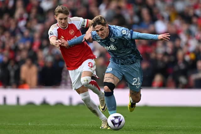 Zaniolo, praised by Emery, was Villa's outlet on the left flank against Arsenal.