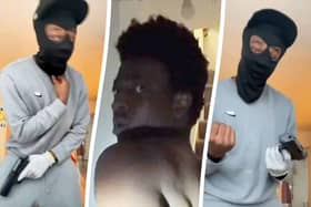 Ashirie Smith was rumbled by police after he posted clips of himself dancing with a gun at his Birmingham home