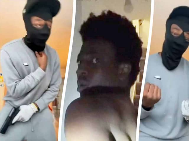 Ashirie Smith was rumbled by police after he posted clips of himself dancing with a gun at his Birmingham home